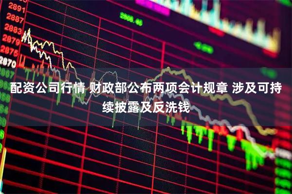 配资公司行情 财政部公布两项会计规章 涉及可持续披露及反洗钱